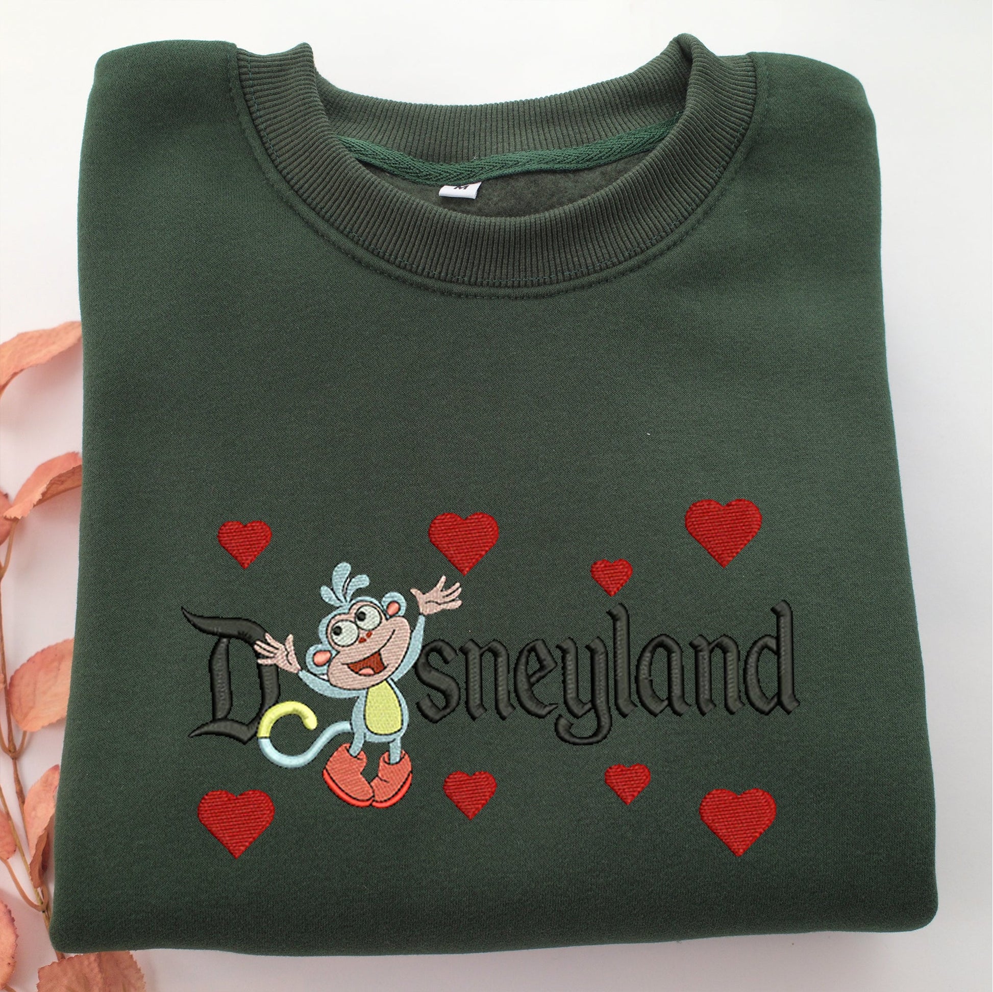 Boots v1 Disneyland Embroidery, Disneyland Embroidered Sweatshirt, Movie Disney Inspired, Valentine's Day Gifts Idea For Him Her