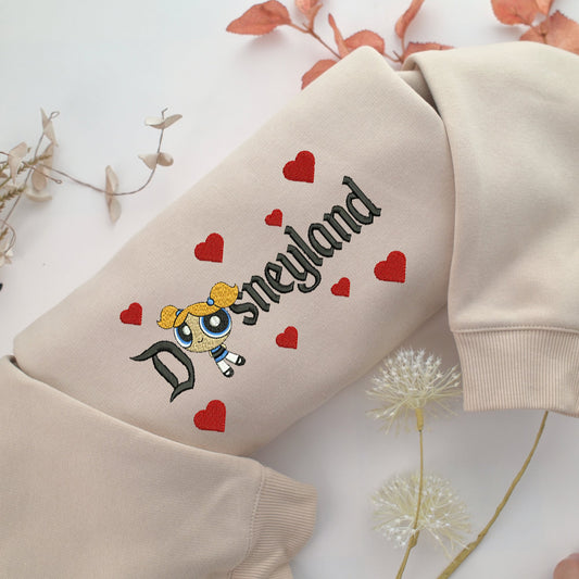 Bubbles Disneyland Embroidery, Disneyland Embroidered Sweatshirt, Movie Disney Inspired, Valentine's Day Gifts Idea For Him Her