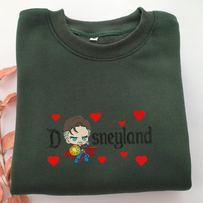 Chibi Doctor Strange Disneyland Embroidery, Disneyland Embroidered Sweatshirt, Movie Disney Inspired, Valentine's Day Gifts Idea For Him Her