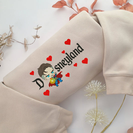 Chibi Doctor Strange Disneyland Embroidery, Disneyland Embroidered Sweatshirt, Movie Disney Inspired, Valentine's Day Gifts Idea For Him Her