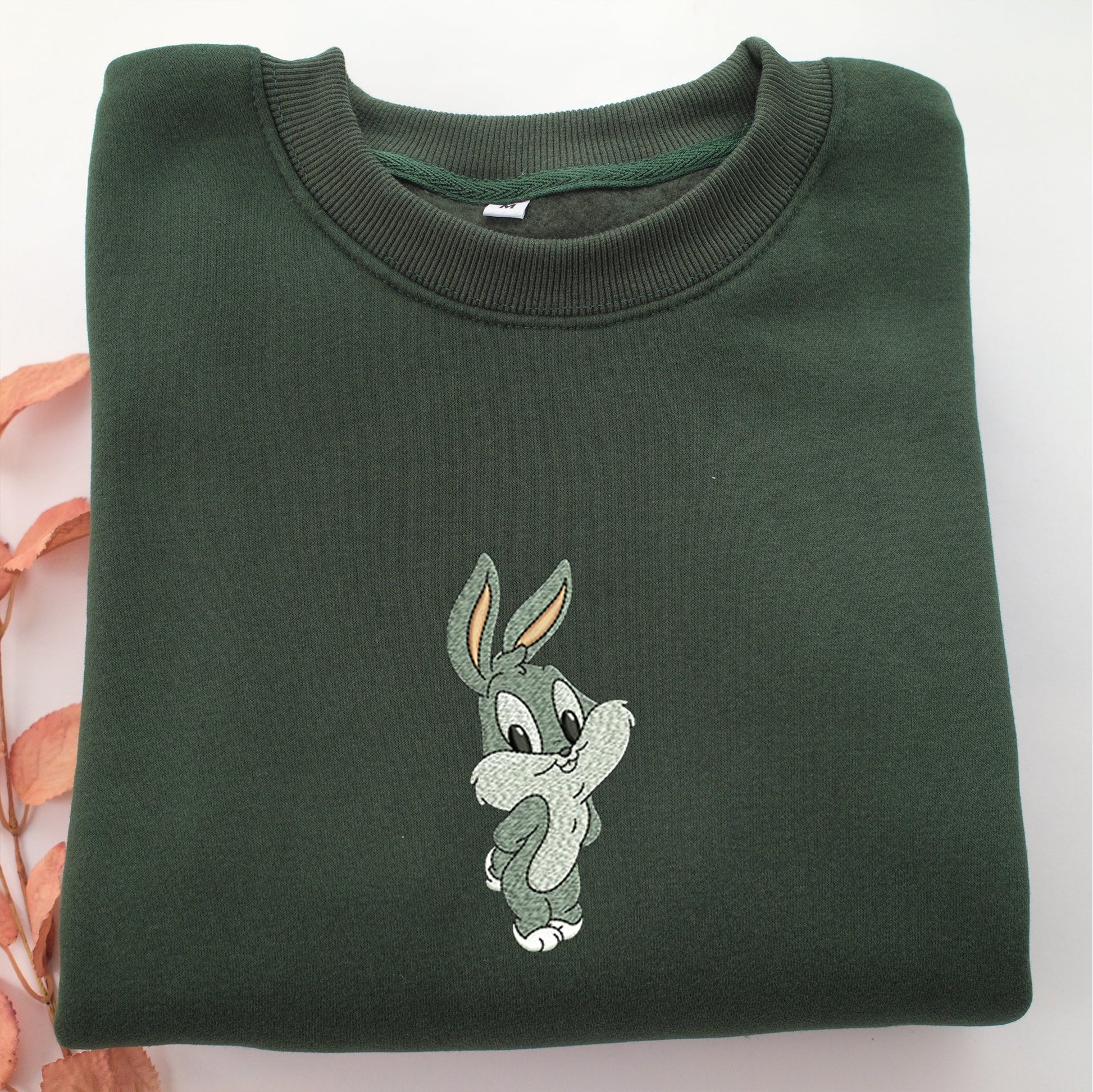 Chibi Bugs Bunny Embroidery, Disneyland Embroidered Sweatshirt, Movie Disney Inspired, Valentine's Day Gifts Idea For Him Her