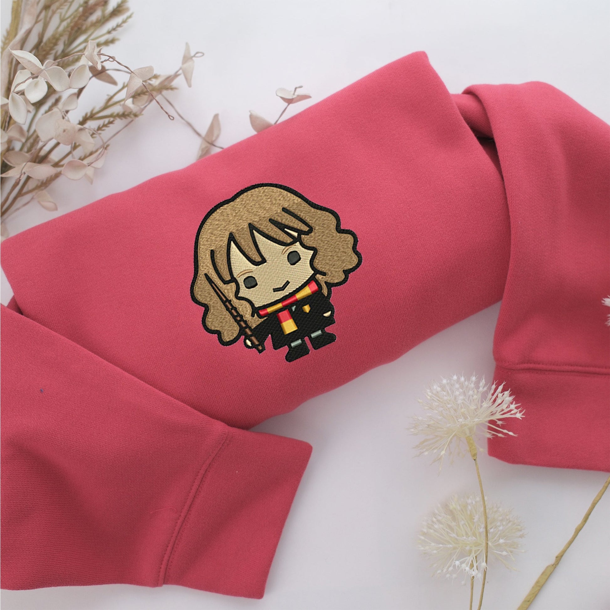 Chibi Hermione Granger v2 Embroidery, Disneyland Embroidered Sweatshirt, Movie Disney Inspired, Valentine's Day Gifts Idea For Him Her