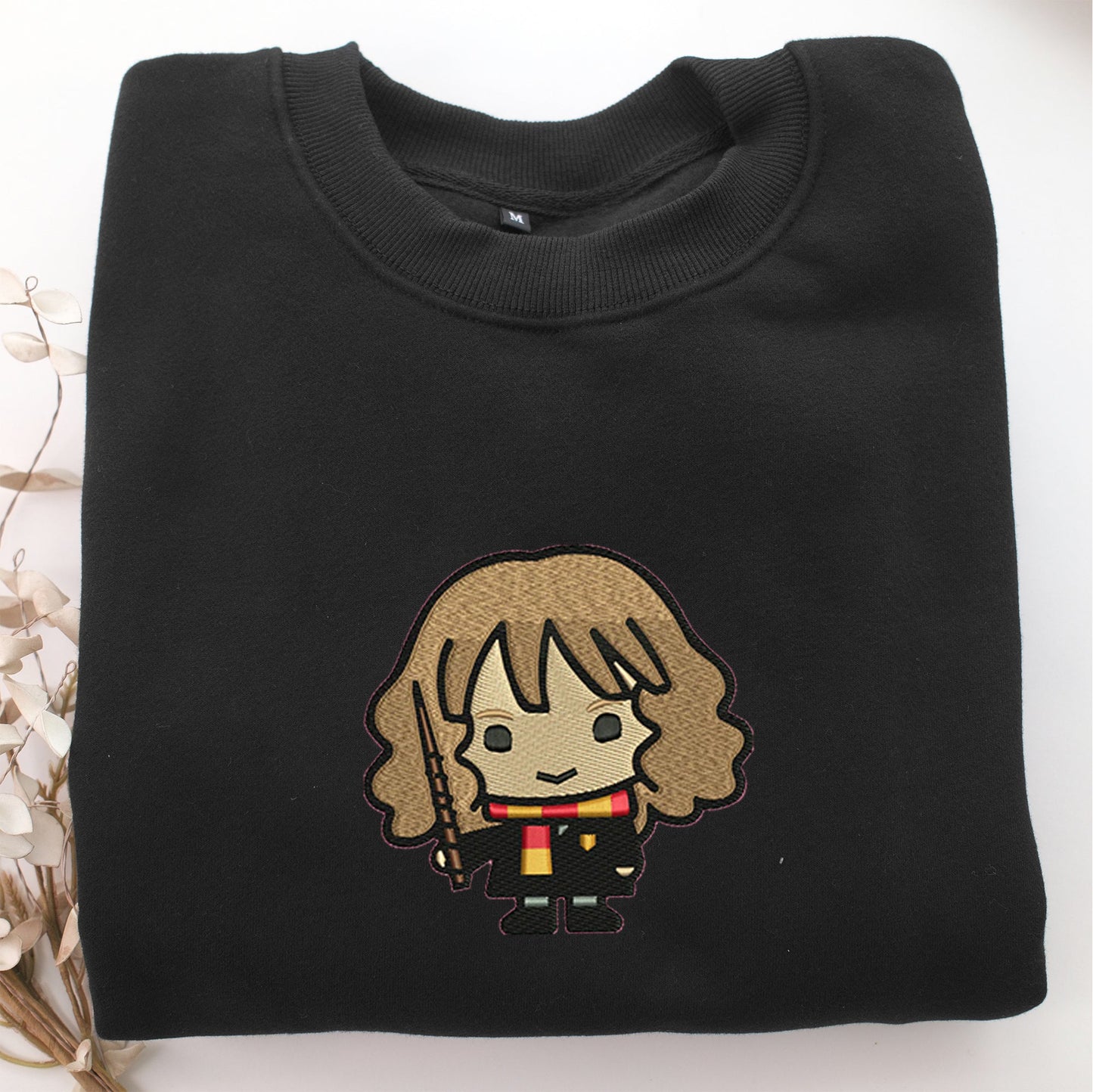 Chibi Hermione Granger v2 Embroidery, Disneyland Embroidered Sweatshirt, Movie Disney Inspired, Valentine's Day Gifts Idea For Him Her