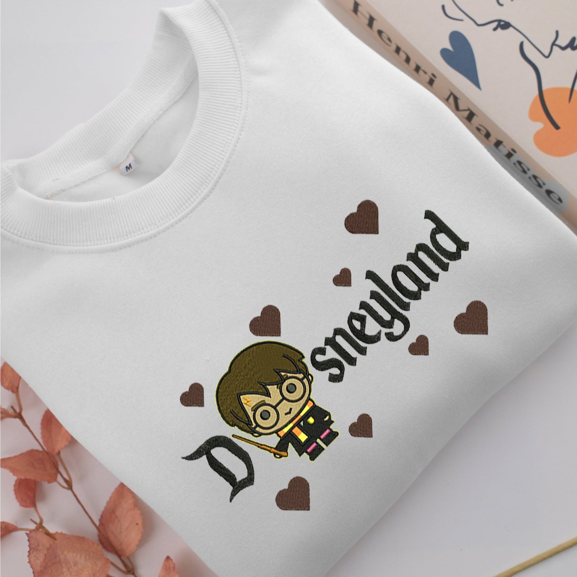 Chibi Harry Potter Disneyland Embroidery, Disneyland Embroidered Sweatshirt, Movie Disney Inspired, Valentine's Day Gifts Idea For Him Her