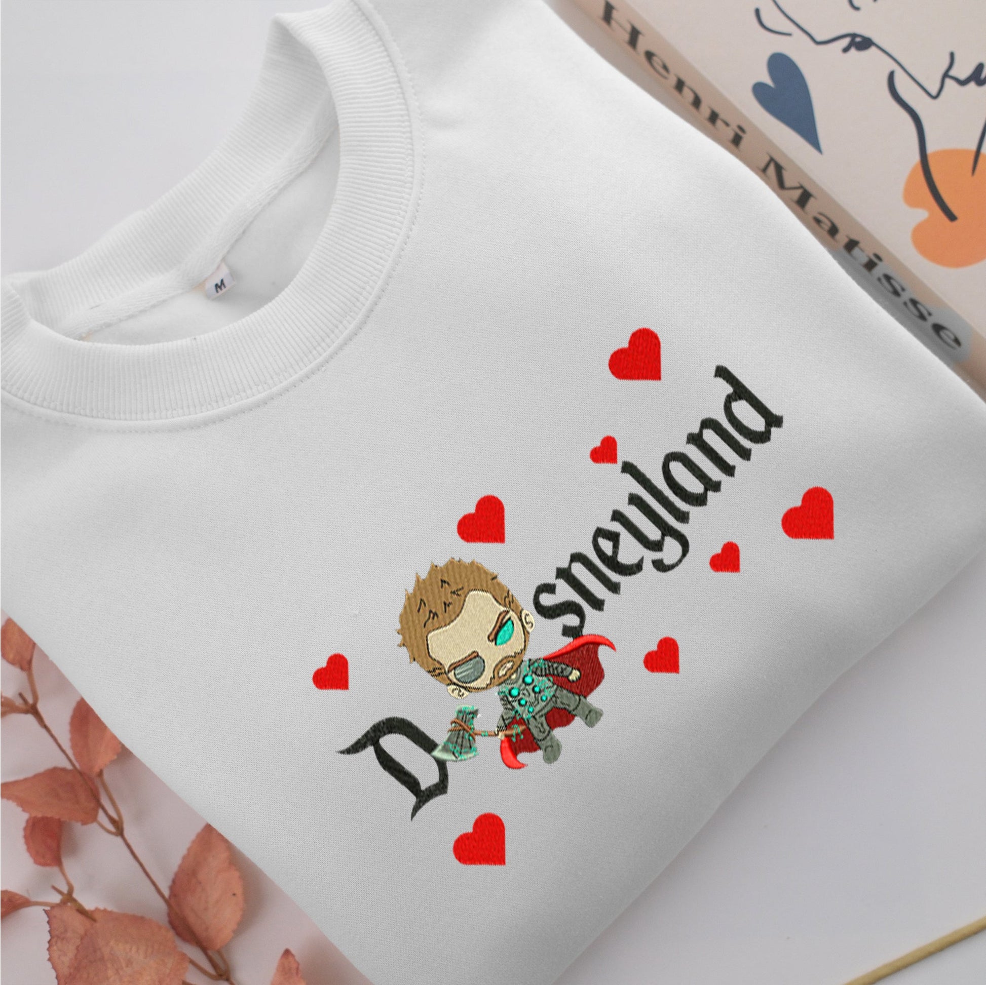 Chibi Thor Disneyland Embroidery, Disneyland Embroidered Sweatshirt, Movie Disney Inspired, Valentine's Day Gifts Idea For Him Her