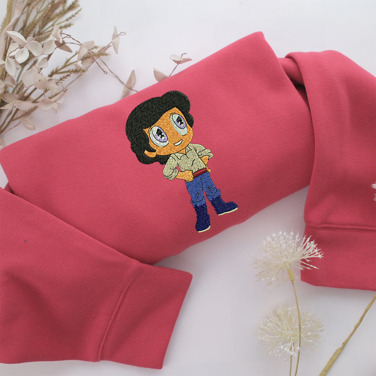 Chibi Prince Eric v2 Embroidery, Disneyland Embroidered Sweatshirt, Movie Disney Inspired, Valentine's Day Gifts Idea For Him Her