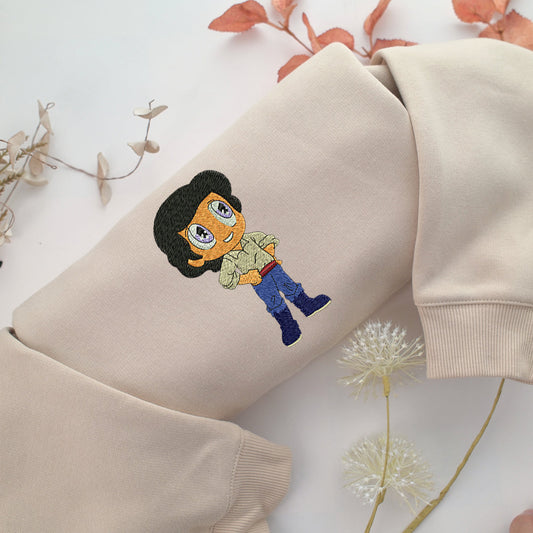 Chibi Prince Eric v2 Embroidery, Disneyland Embroidered Sweatshirt, Movie Disney Inspired, Valentine's Day Gifts Idea For Him Her