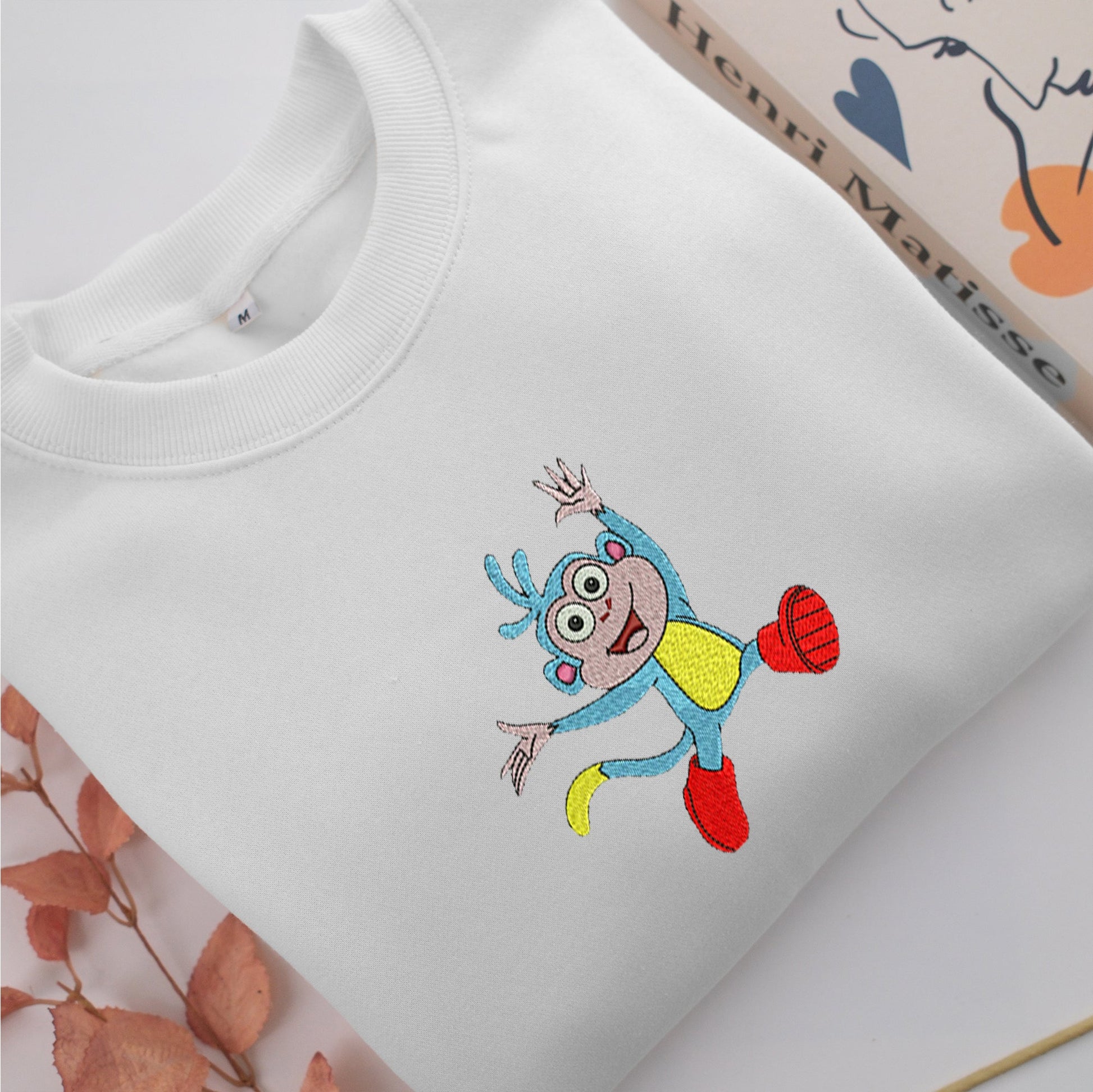 Boots Embroidery, Disneyland Embroidered Sweatshirt, Movie Disney Inspired, Valentine's Day Gifts Idea For Him Her