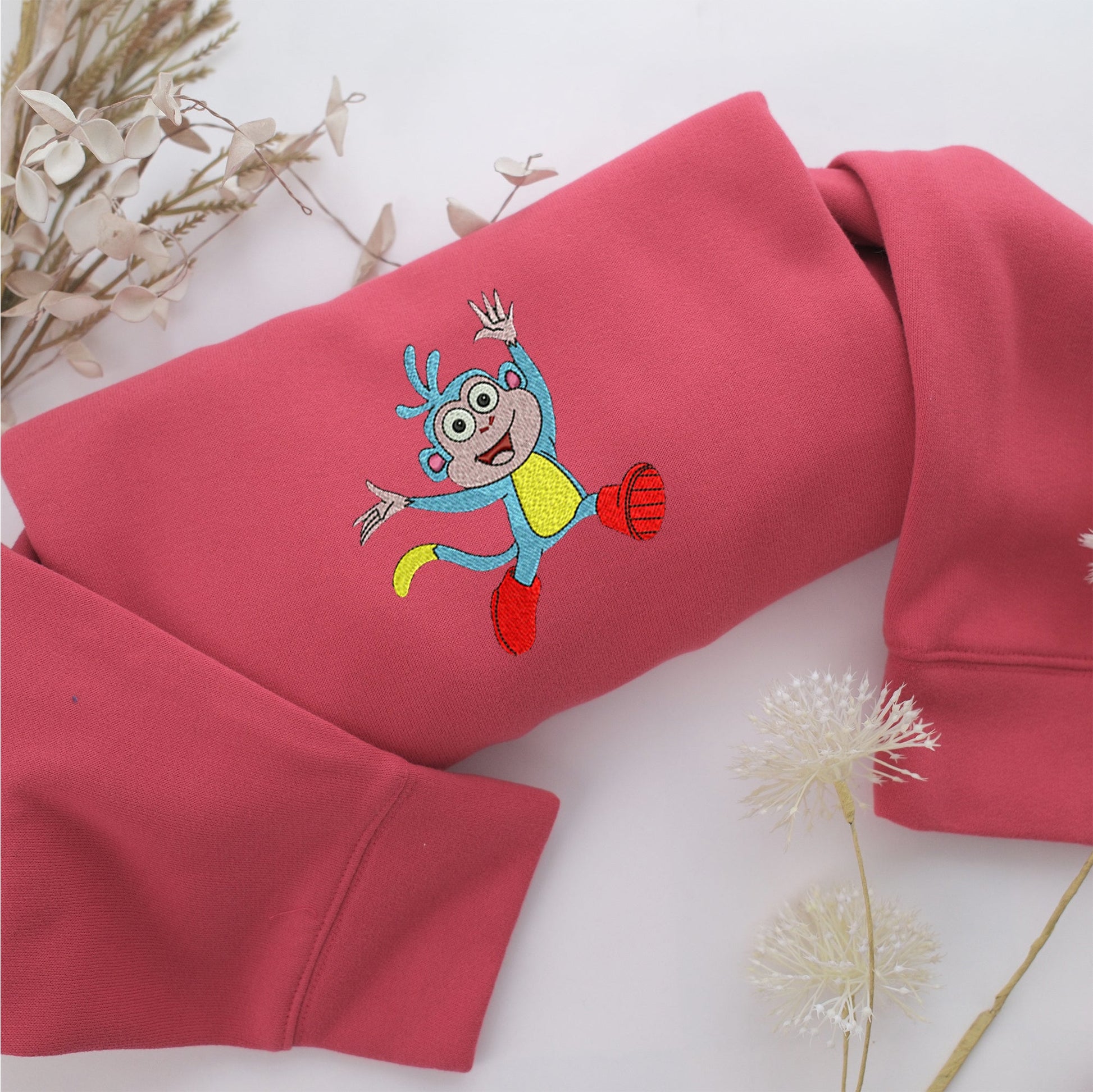 Boots Embroidery, Disneyland Embroidered Sweatshirt, Movie Disney Inspired, Valentine's Day Gifts Idea For Him Her