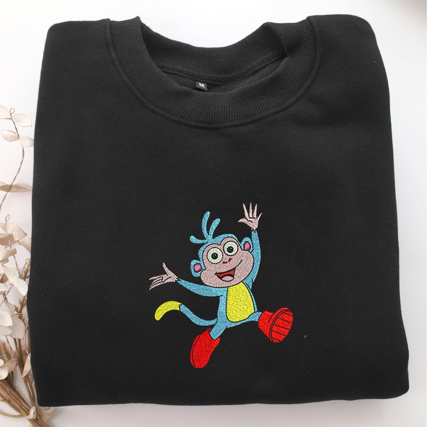 Boots Embroidery, Disneyland Embroidered Sweatshirt, Movie Disney Inspired, Valentine's Day Gifts Idea For Him Her