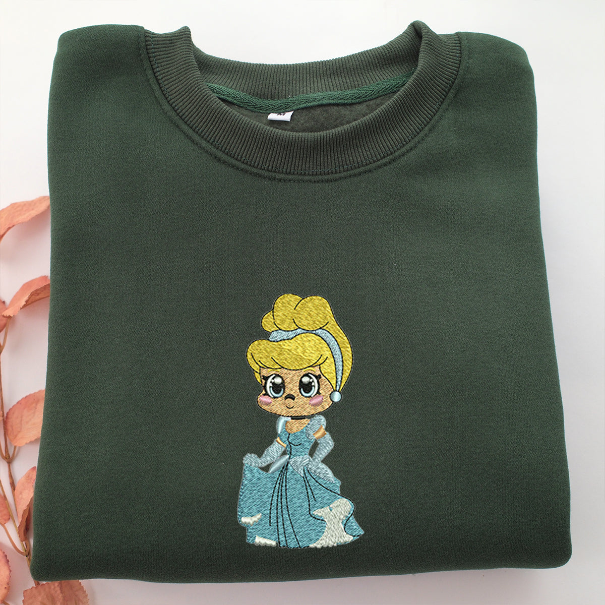 Chibi Cinderella Embroidery, Disneyland Embroidered Sweatshirt, Movie Disney Inspired, Valentine's Day Gifts Idea For Him Her