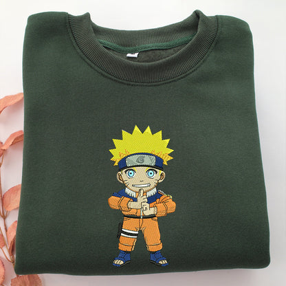 Chibi Naruto Embroidery, Disneyland Embroidered Sweatshirt, Movie Disney Inspired, Valentine's Day Gifts Idea For Him Her