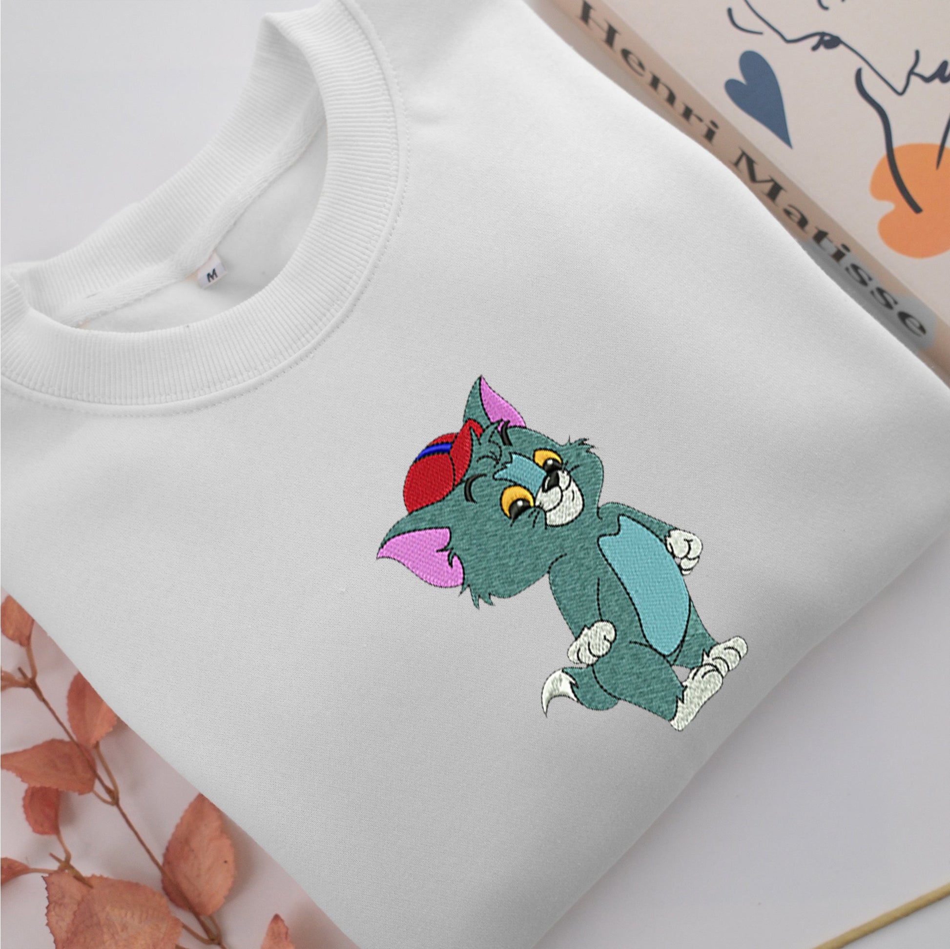 Chibi Tom Embroidery, Disneyland Embroidered Sweatshirt, Movie Disney Inspired, Valentine's Day Gifts Idea For Him Her