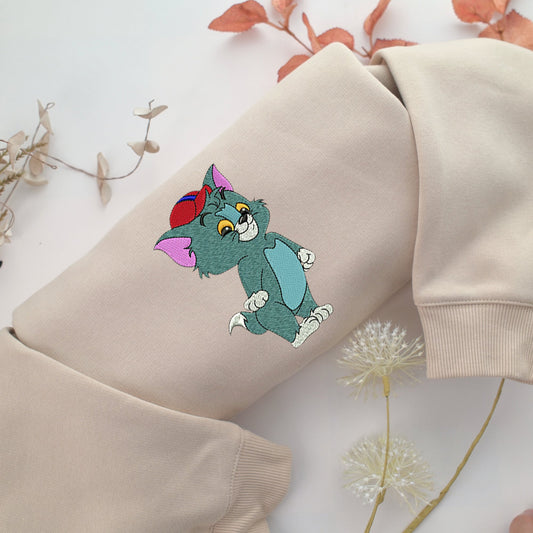 Chibi Tom Embroidery, Disneyland Embroidered Sweatshirt, Movie Disney Inspired, Valentine's Day Gifts Idea For Him Her