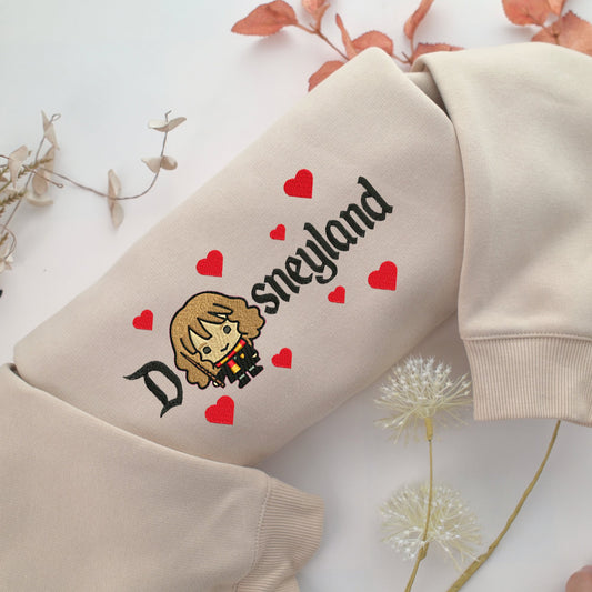 Chibi Hermione Granger v2 Disneyland Embroidery, Disneyland Embroidered Sweatshirt, Movie Disney Inspired, Valentine's Day Gifts Idea For Him Her