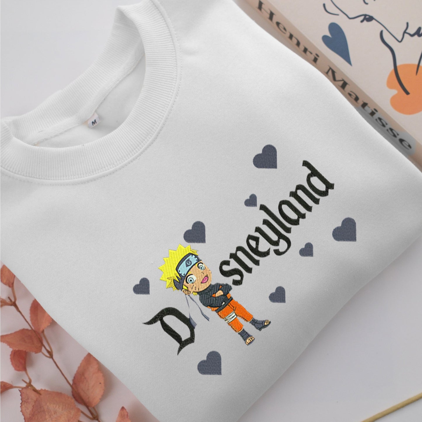 Chibi Naruto v2 Disneyland Embroidery, Disneyland Embroidered Sweatshirt, Movie Disney Inspired, Valentine's Day Gifts Idea For Him Her