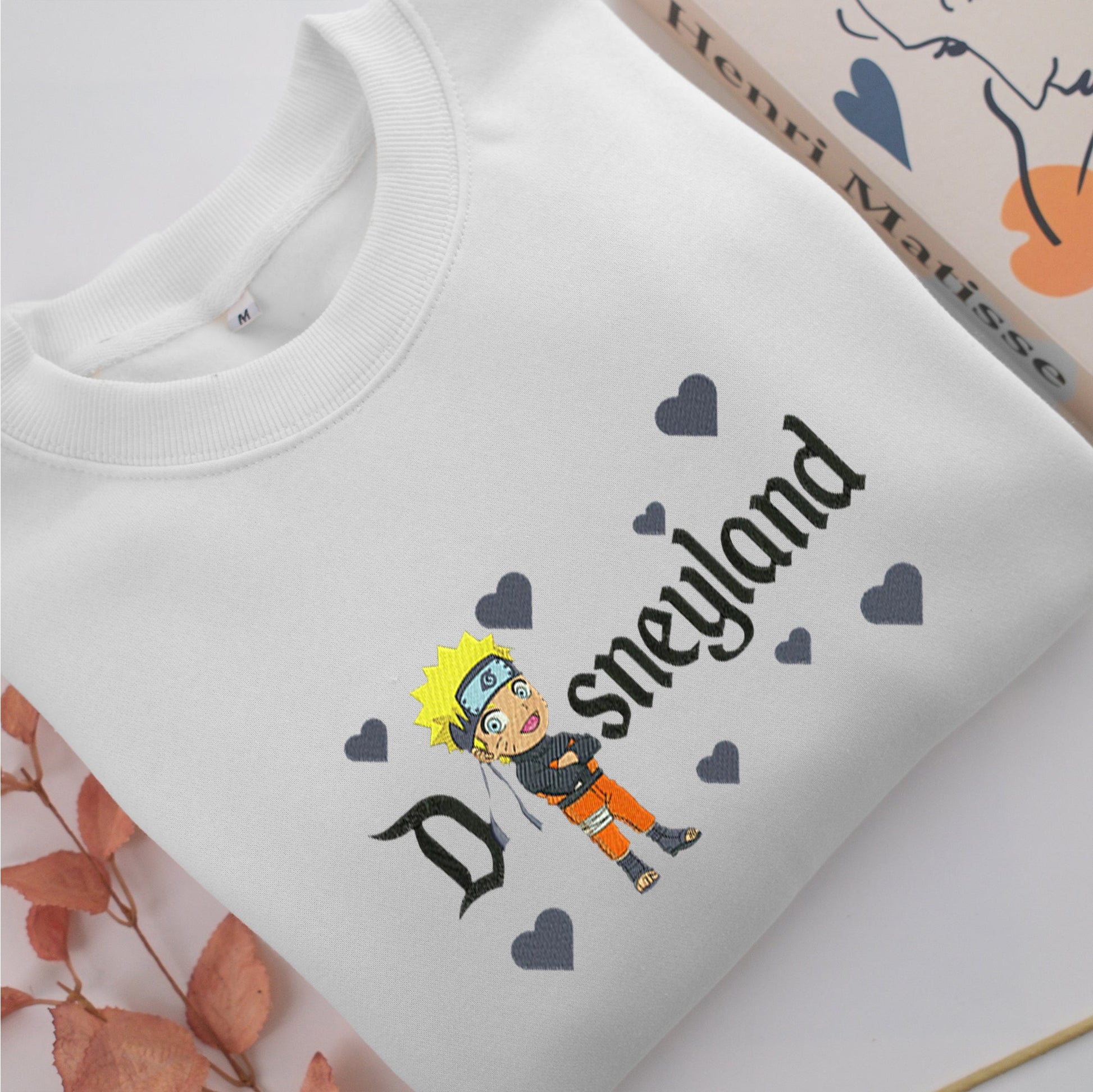 Chibi Naruto v2 Disneyland Embroidery, Disneyland Embroidered Sweatshirt, Movie Disney Inspired, Valentine's Day Gifts Idea For Him Her