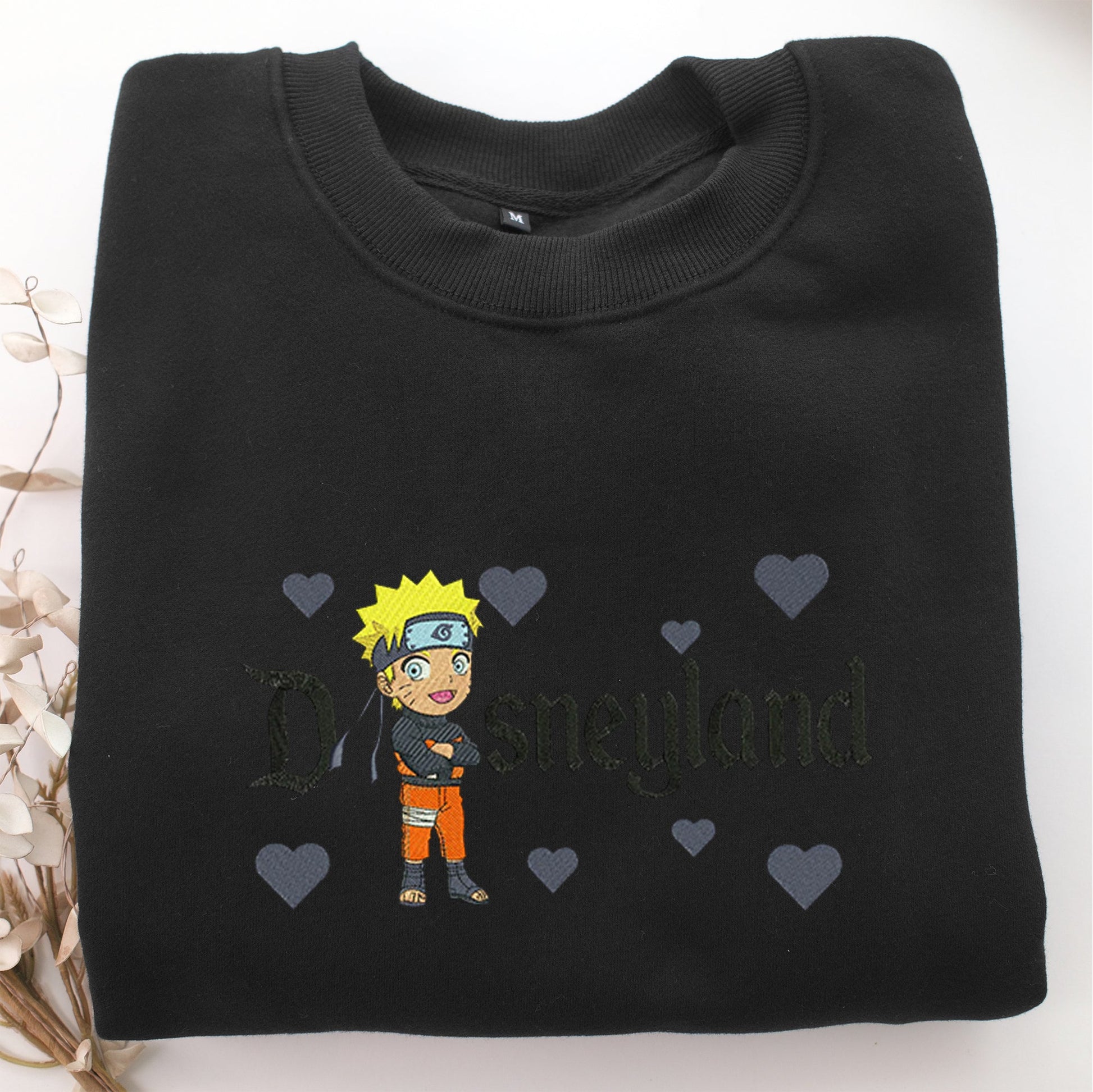 Chibi Naruto v2 Disneyland Embroidery, Disneyland Embroidered Sweatshirt, Movie Disney Inspired, Valentine's Day Gifts Idea For Him Her
