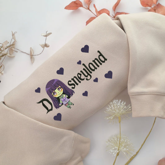 Chibi Hinata Disneyland Embroidery, Disneyland Embroidered Sweatshirt, Movie Disney Inspired, Valentine's Day Gifts Idea For Him Her