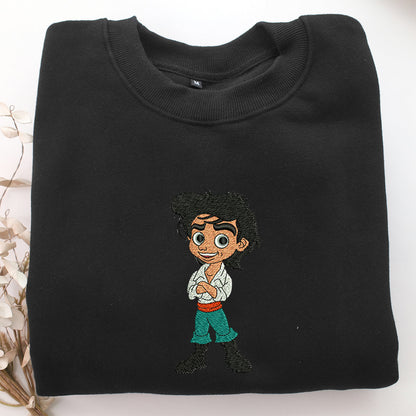Chibi Prince Eric Embroidery, Disneyland Embroidered Sweatshirt, Movie Disney Inspired, Valentine's Day Gifts Idea For Him Her