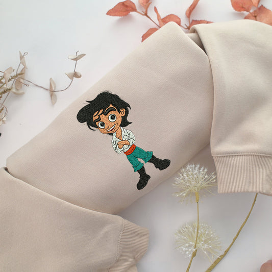Chibi Prince Eric Embroidery, Disneyland Embroidered Sweatshirt, Movie Disney Inspired, Valentine's Day Gifts Idea For Him Her