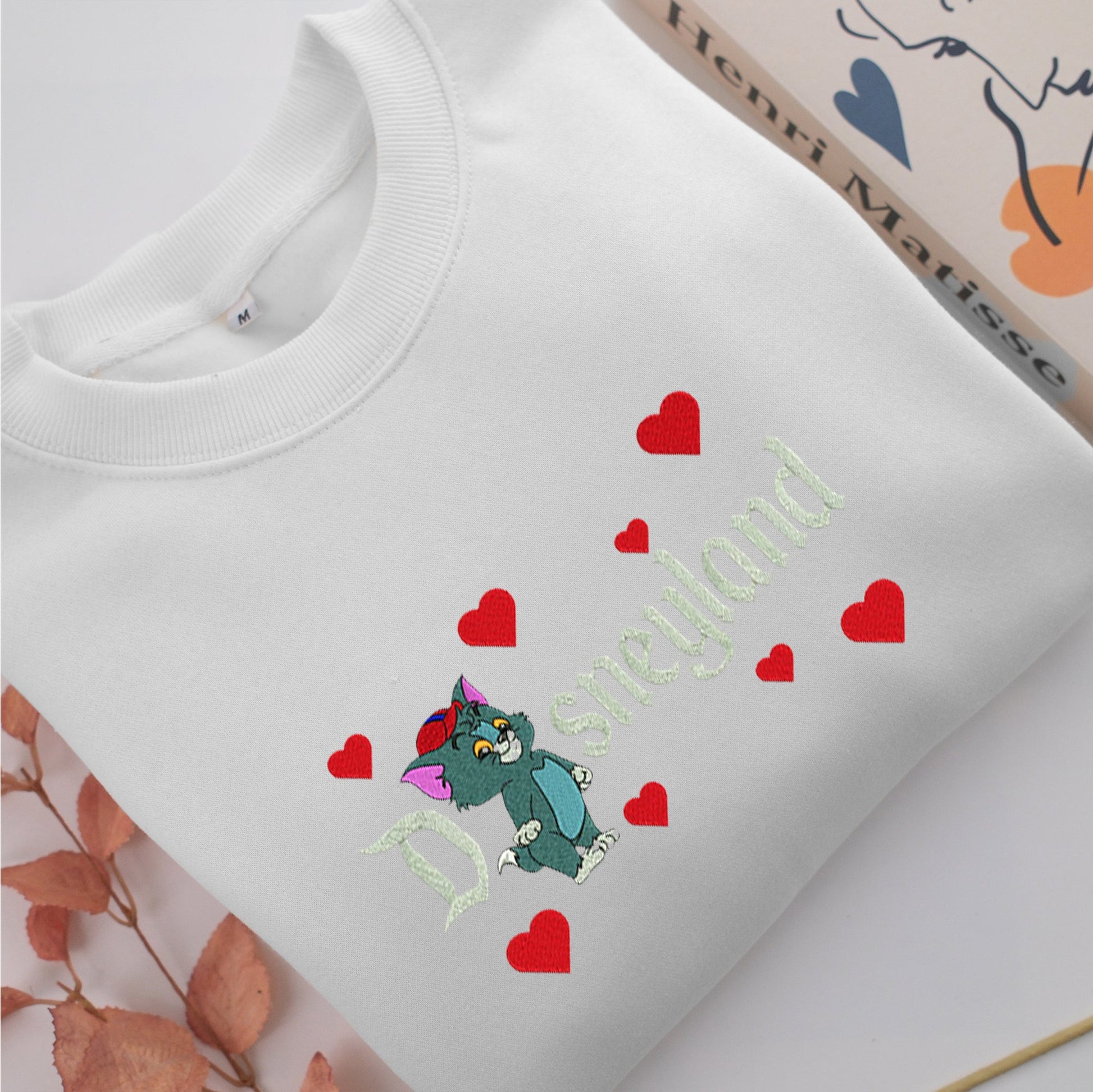 Chibi Tom Disneyland Embroidery, Disneyland Embroidered Sweatshirt, Movie Disney Inspired, Valentine's Day Gifts Idea For Him Her