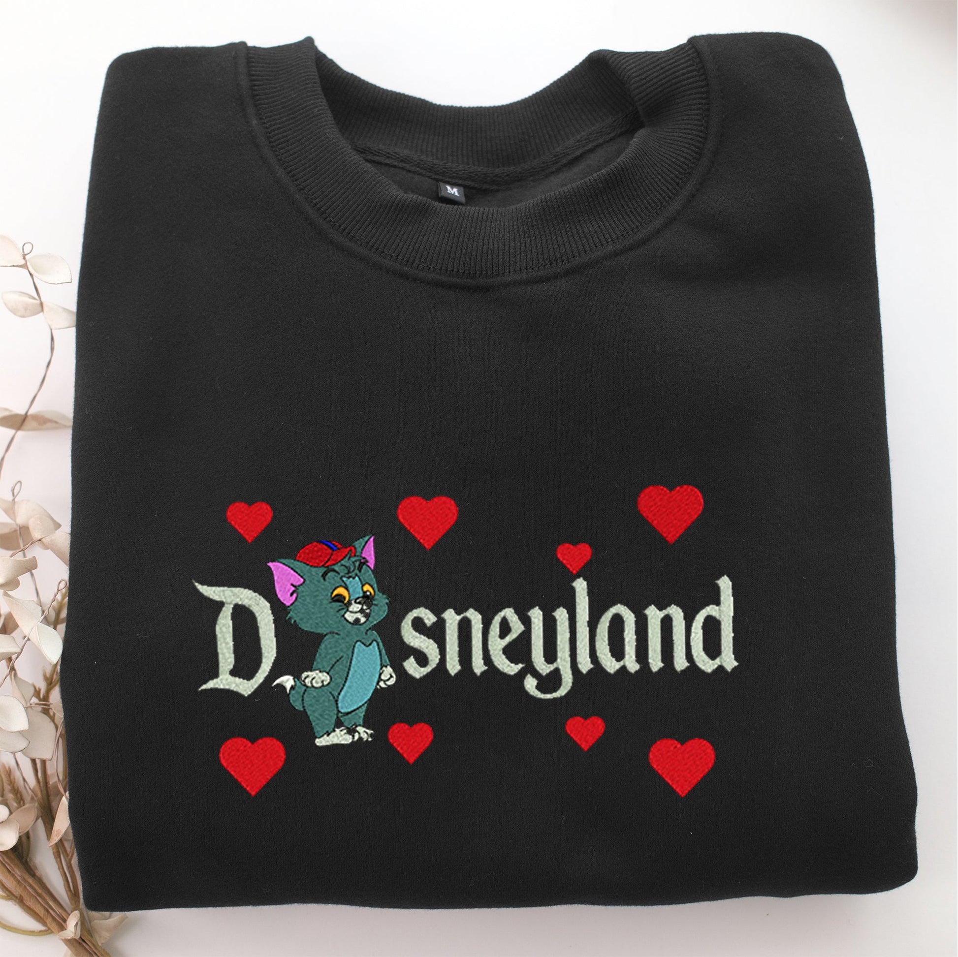 Chibi Tom Disneyland Embroidery, Disneyland Embroidered Sweatshirt, Movie Disney Inspired, Valentine's Day Gifts Idea For Him Her