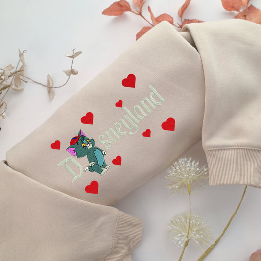 Chibi Tom Disneyland Embroidery, Disneyland Embroidered Sweatshirt, Movie Disney Inspired, Valentine's Day Gifts Idea For Him Her