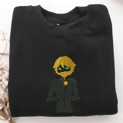 Adrien Agreste Embroidery, Disneyland Embroidered Sweatshirt, Movie Disney Inspired, Valentine's Day Gifts Idea For Him Her