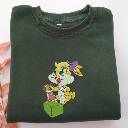 Chibi Lola Bunny Embroidery, Disneyland Embroidered Sweatshirt, Movie Disney Inspired, Valentine's Day Gifts Idea For Him Her