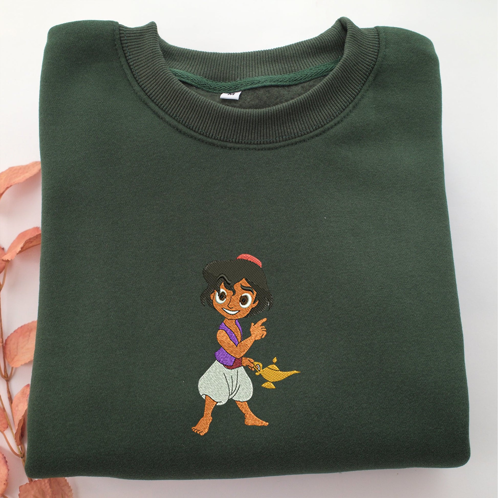 Chibi Aladdin Embroidery, Disneyland Embroidered Sweatshirt, Movie Disney Inspired, Valentine's Day Gifts Idea For Him Her