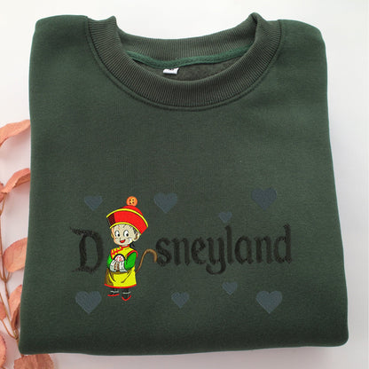 Baby Gohan Disneyland Embroidery, Disneyland Embroidered Sweatshirt, Movie Disney Inspired, Valentine's Day Gifts Idea For Him Her