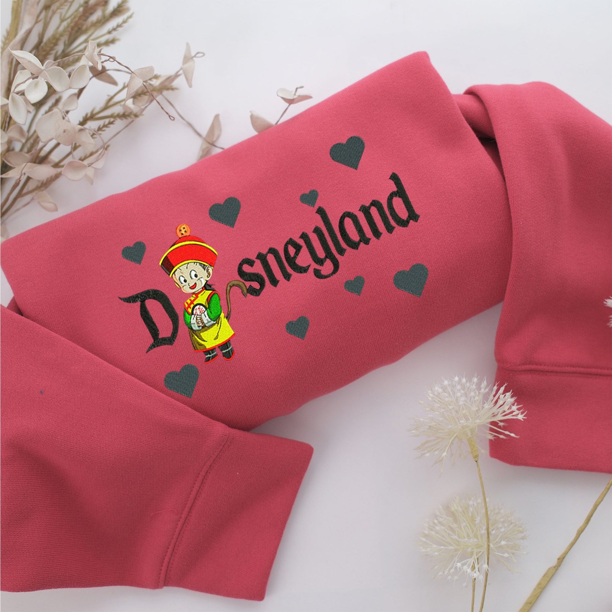 Baby Gohan Disneyland Embroidery, Disneyland Embroidered Sweatshirt, Movie Disney Inspired, Valentine's Day Gifts Idea For Him Her