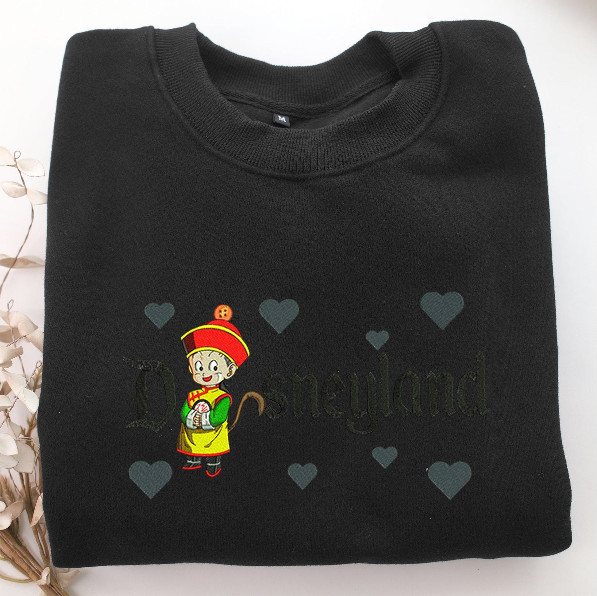Baby Gohan Disneyland Embroidery, Disneyland Embroidered Sweatshirt, Movie Disney Inspired, Valentine's Day Gifts Idea For Him Her