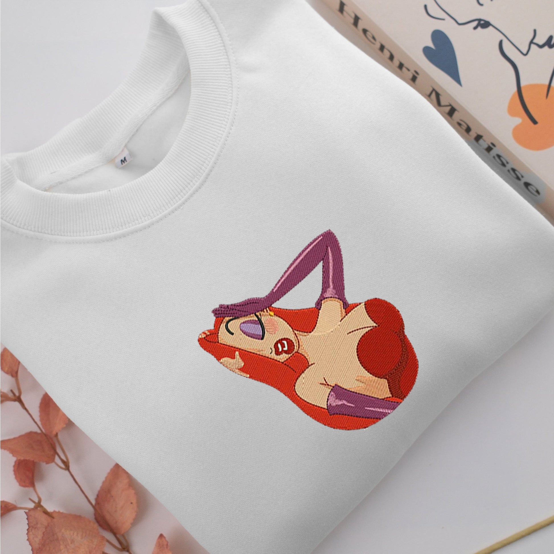 Jessica Rabbit Half Embroidery, Disneyland Embroidered Sweatshirt, Movie Disney Inspired, Valentine's Day Gifts Idea For Him Her