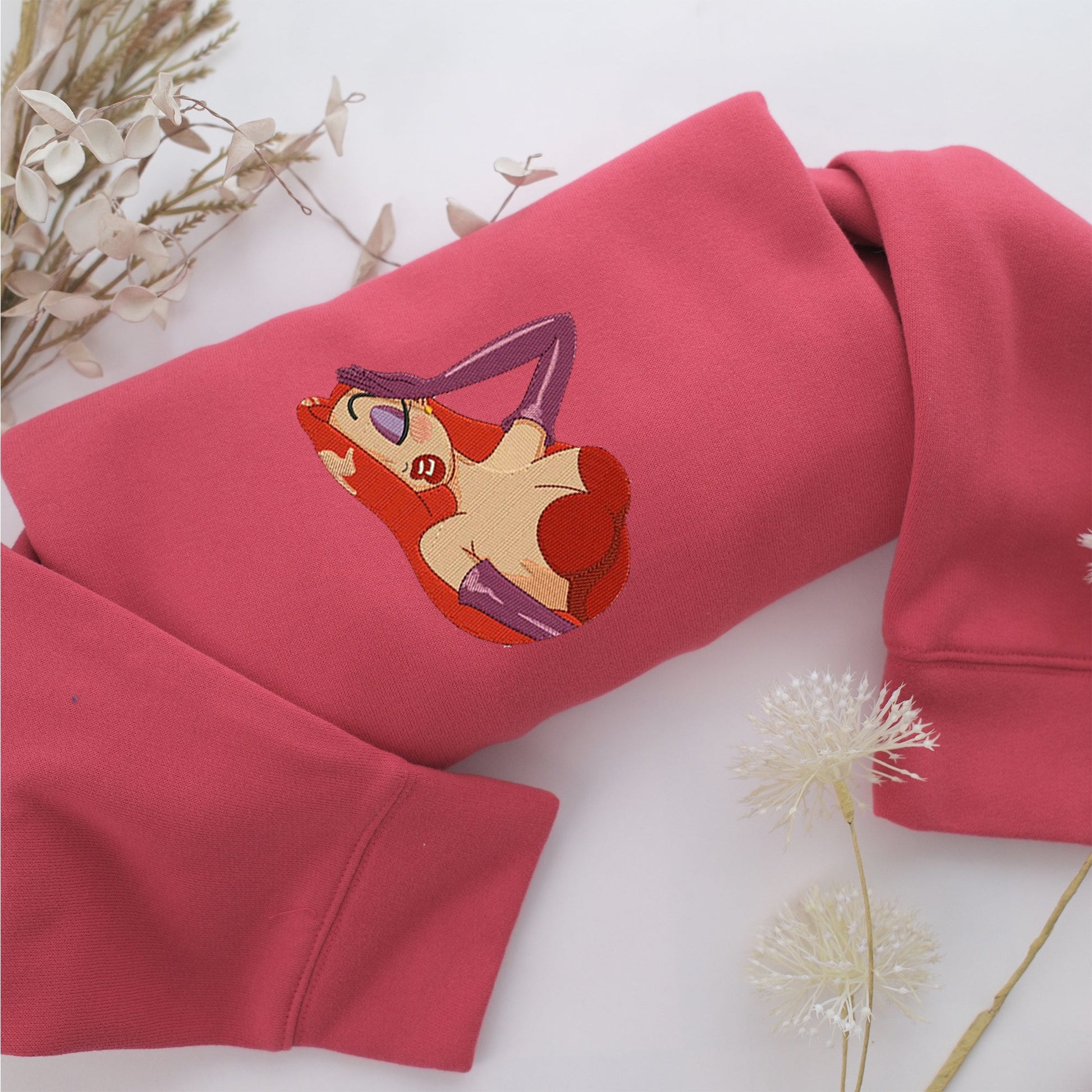 Jessica Rabbit Half Embroidery, Disneyland Embroidered Sweatshirt, Movie Disney Inspired, Valentine's Day Gifts Idea For Him Her