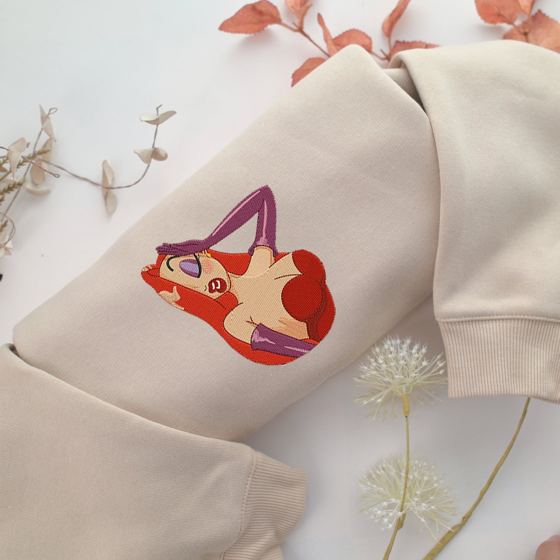 Jessica Rabbit Half Embroidery, Disneyland Embroidered Sweatshirt, Movie Disney Inspired, Valentine's Day Gifts Idea For Him Her