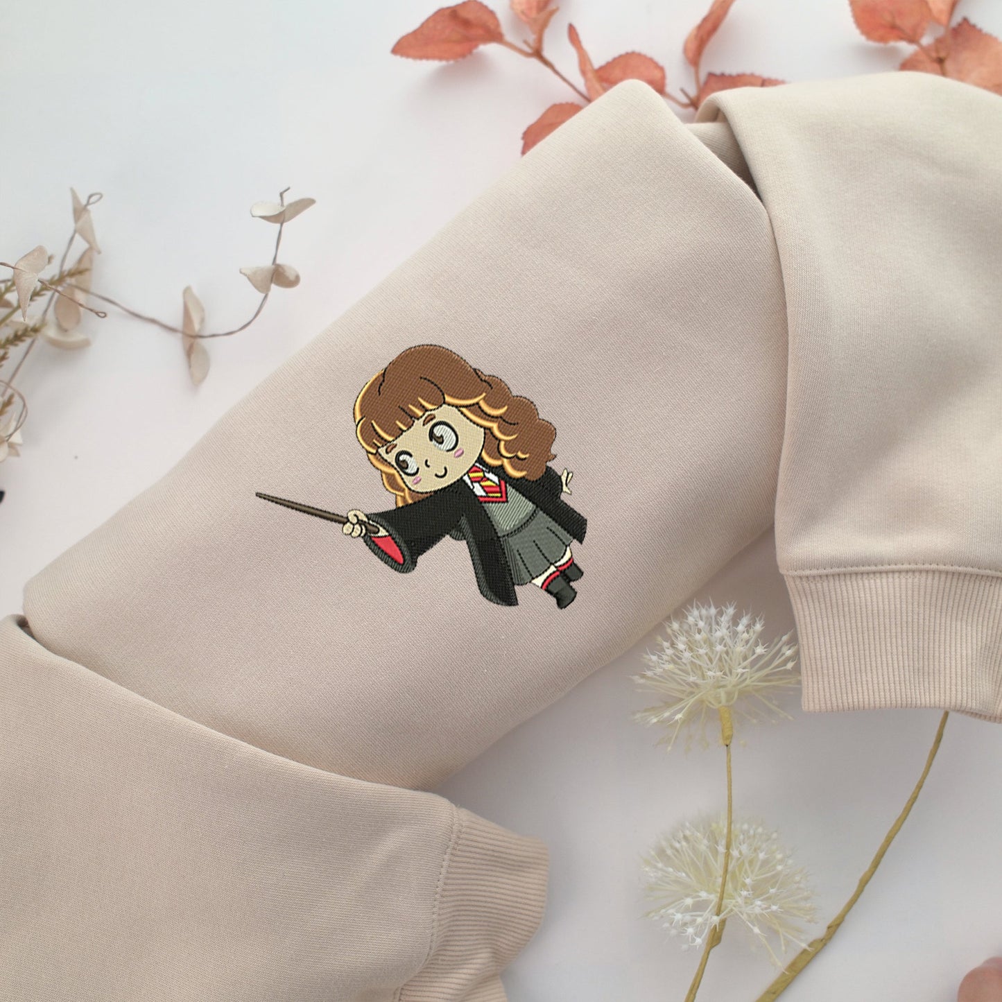 Chibi Hermione Granger Embroidery, Disneyland Embroidered Sweatshirt, Movie Disney Inspired, Valentine's Day Gifts Idea For Him Her