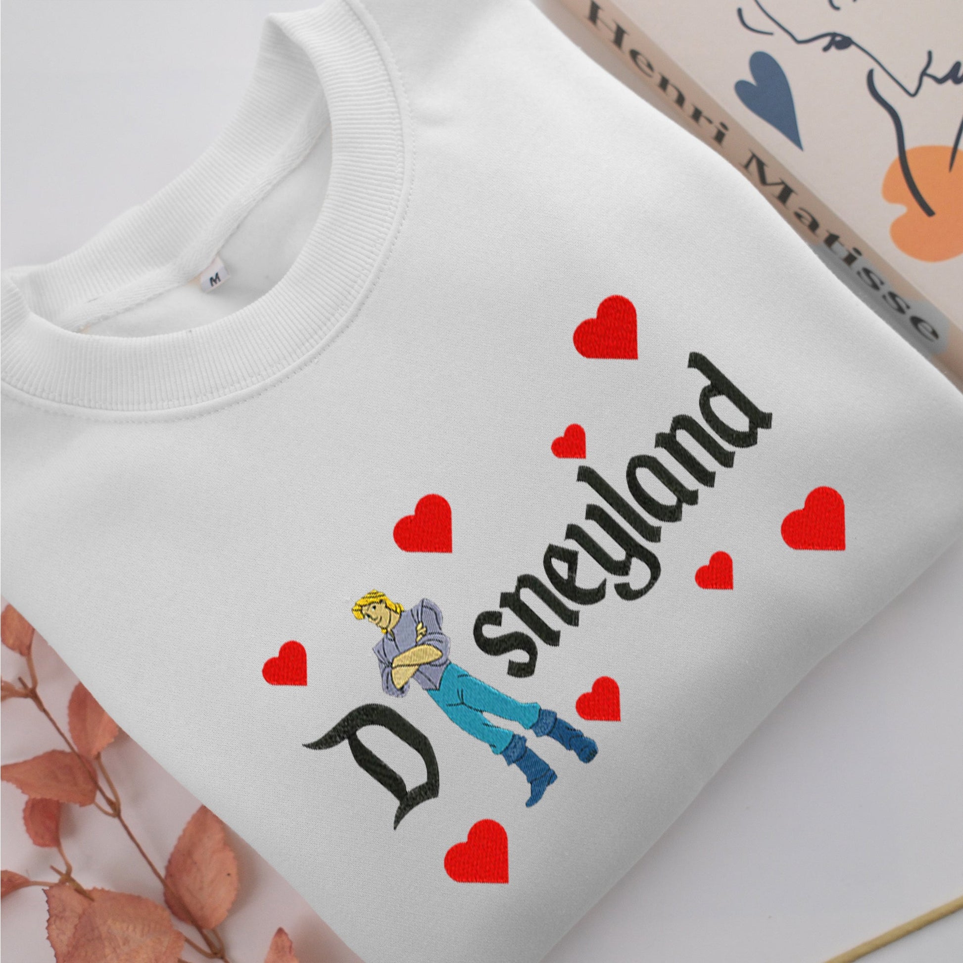 John Smith Disneyland Embroidery, Disneyland Embroidered Sweatshirt, Movie Disney Inspired, Valentine's Day Gifts Idea For Him Her