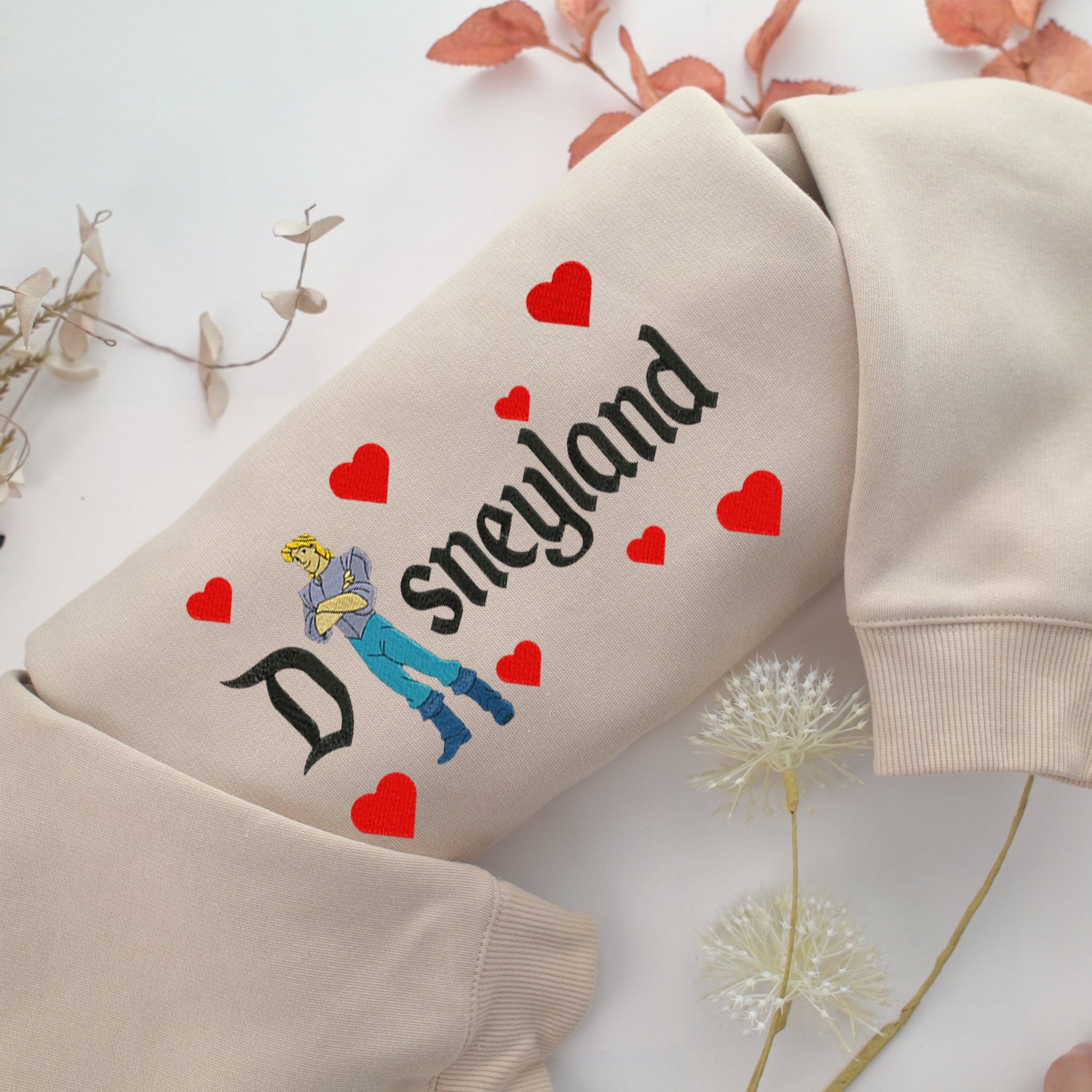 John Smith Disneyland Embroidery, Disneyland Embroidered Sweatshirt, Movie Disney Inspired, Valentine's Day Gifts Idea For Him Her