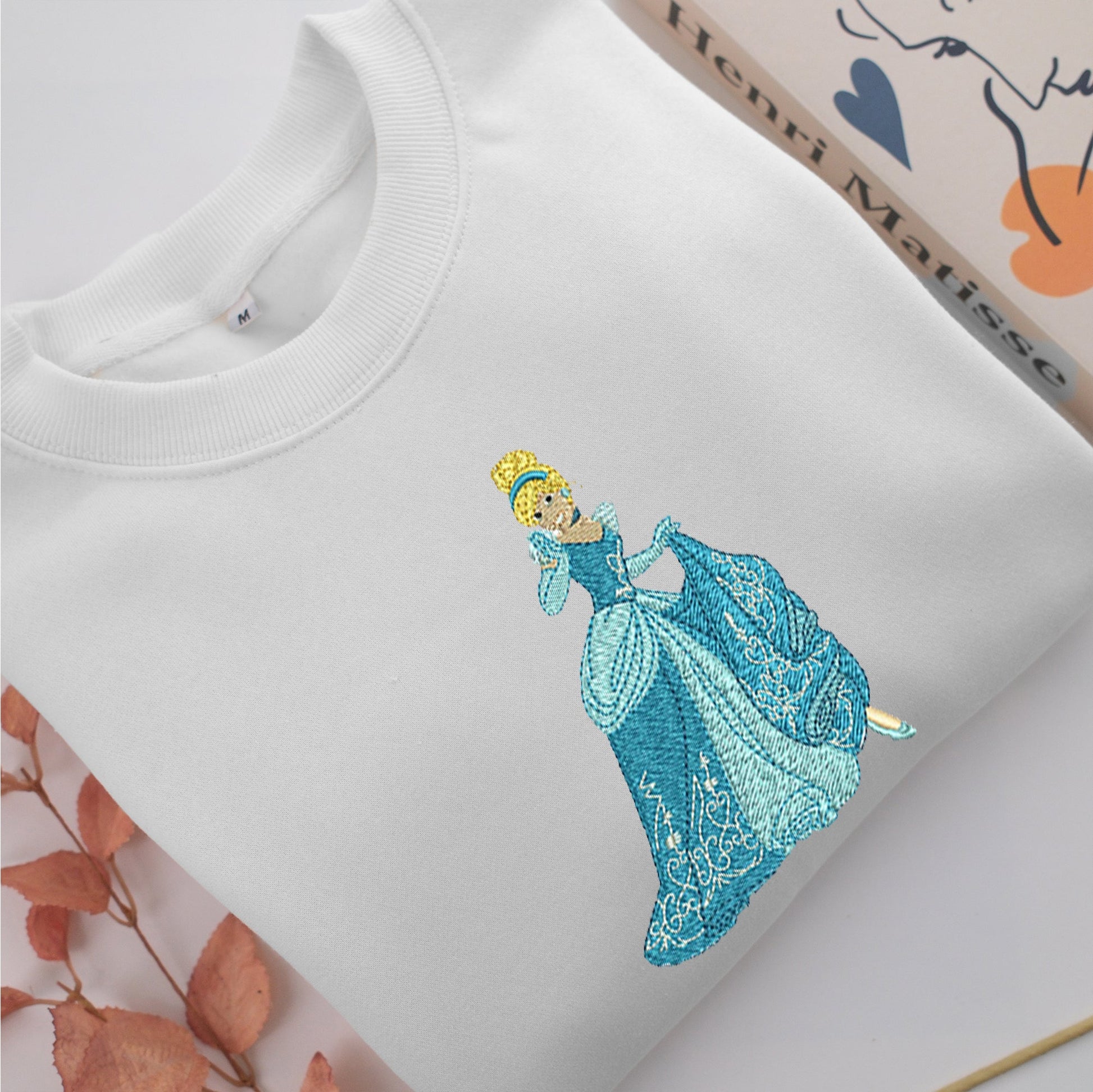 Cinderella Embroidery, Disneyland Embroidered Sweatshirt, Movie Disney Inspired, Valentine's Day Gifts Idea For Him Her