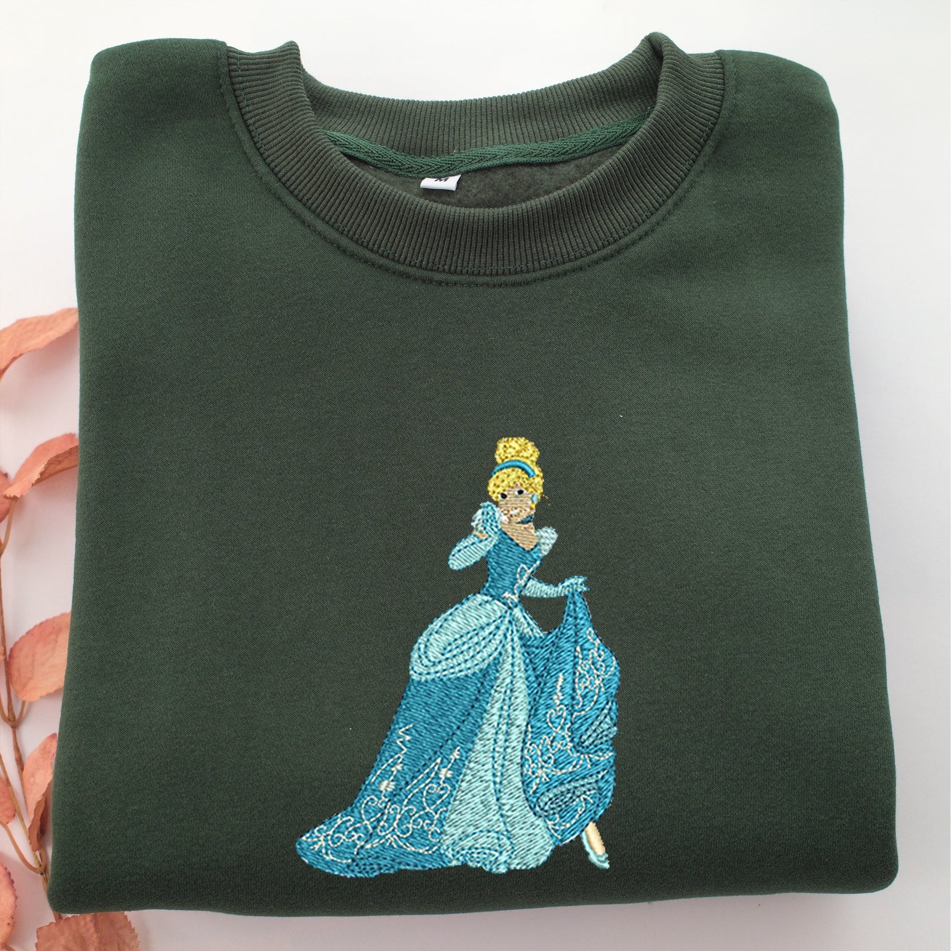 Cinderella Embroidery, Disneyland Embroidered Sweatshirt, Movie Disney Inspired, Valentine's Day Gifts Idea For Him Her