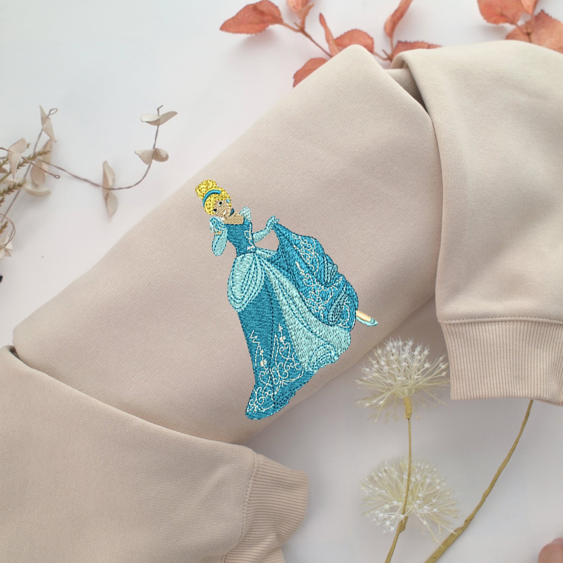 Cinderella Embroidery, Disneyland Embroidered Sweatshirt, Movie Disney Inspired, Valentine's Day Gifts Idea For Him Her
