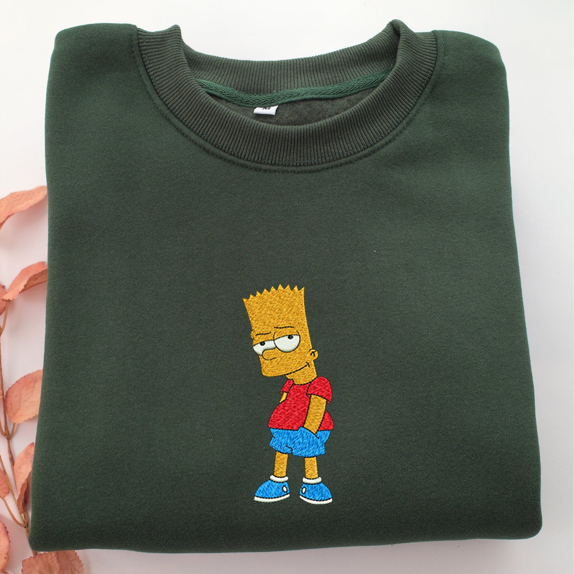 Bart Embroidery, Disneyland Embroidered Sweatshirt, Movie Disney Inspired, Valentine's Day Gifts Idea For Him Her
