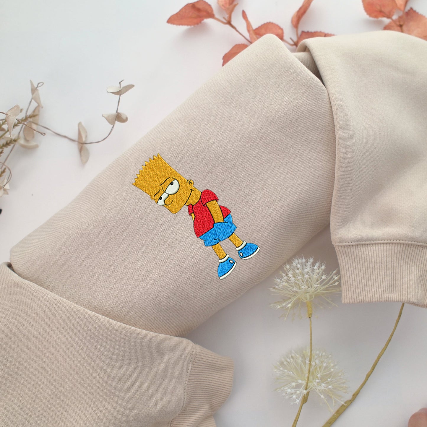 Bart Embroidery, Disneyland Embroidered Sweatshirt, Movie Disney Inspired, Valentine's Day Gifts Idea For Him Her