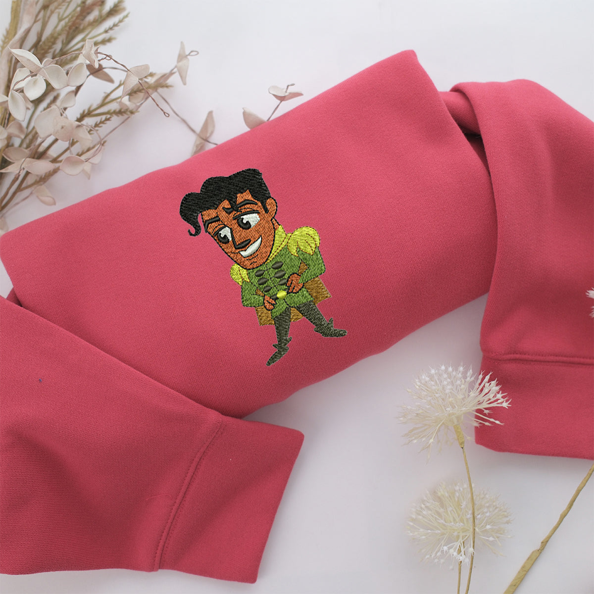 Chibi Prince Naveen Embroidery, Disneyland Embroidered Sweatshirt, Movie Disney Inspired, Valentine's Day Gifts Idea For Him Her