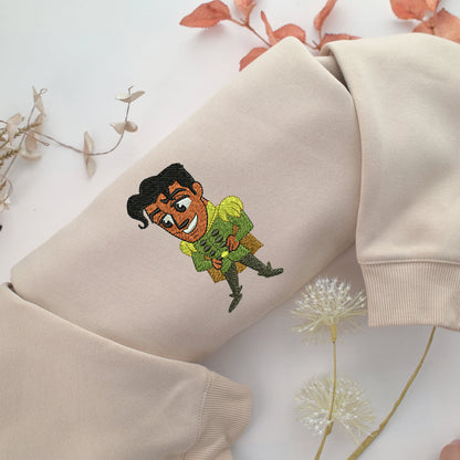 Chibi Prince Naveen Embroidery, Disneyland Embroidered Sweatshirt, Movie Disney Inspired, Valentine's Day Gifts Idea For Him Her