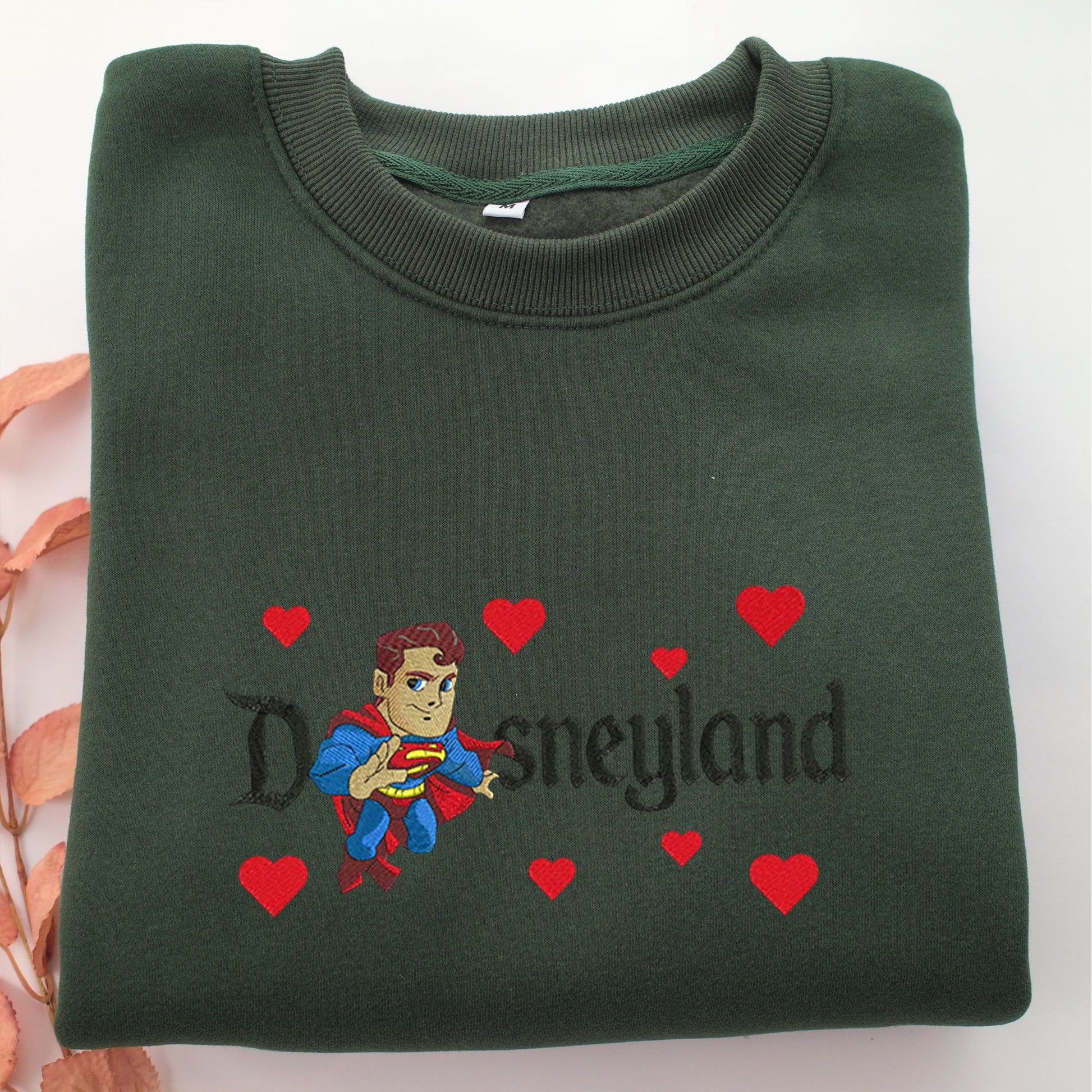 Chibi Superman Disneyland Embroidery, Disneyland Embroidered Sweatshirt, Movie Disney Inspired, Valentine's Day Gifts Idea For Him Her