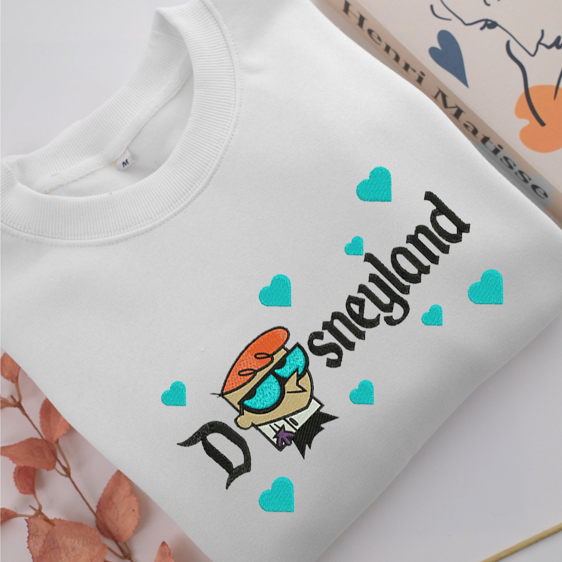 Dexter Disneyland Embroidery, Disneyland Embroidered Sweatshirt, Movie Disney Inspired, Valentine's Day Gifts Idea For Him Her