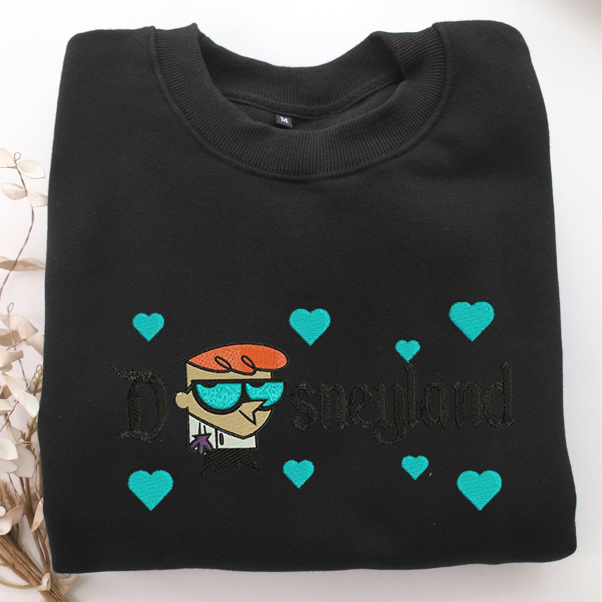 Dexter Disneyland Embroidery, Disneyland Embroidered Sweatshirt, Movie Disney Inspired, Valentine's Day Gifts Idea For Him Her